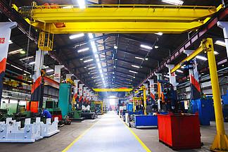 工厂铁厂钢铁和机械零件现代室内大厅2516419钢铁厂的输送机和工业